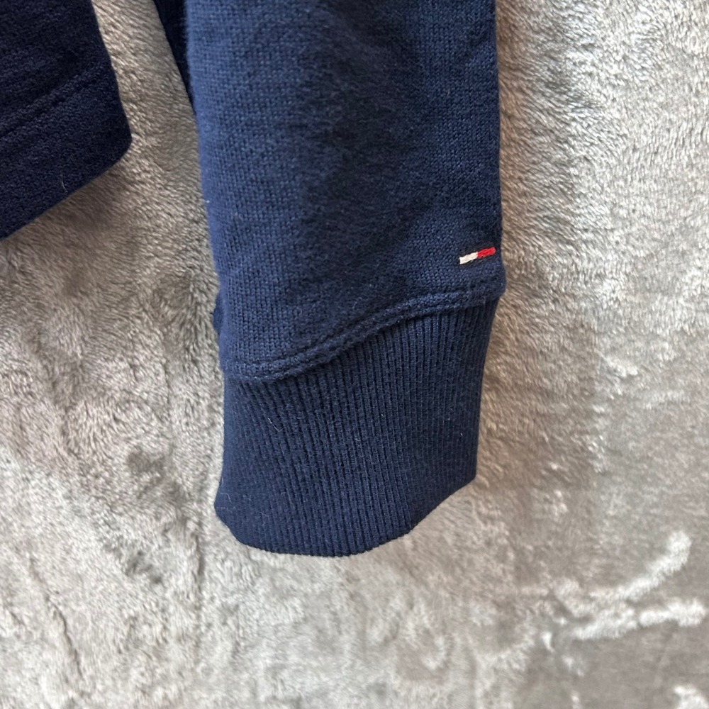 NEW Tommy Hilfiger Women XL Colorblock Sweatshirt Navy Red White Cotton Crewneck - Picture 4 of 10